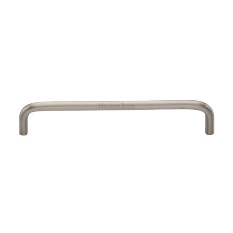 This is an image of a Heritage Brass - Cabinet Pull Wire Design 160mm CTC Satin Nickel Finish, c2155-160-sn that is available to order from T.H Wiggans Ironmongery in Kendal.