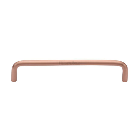 This is an image of a Heritage Brass - Cabinet Pull Wire Design 160mm CTC Satin Rose Gold Finish, c2155-160-srg that is available to order from T.H Wiggans Ironmongery in Kendal.
