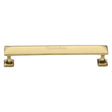This is an image of a Heritage Brass - Cabinet Pull Pyramid Design 152mm CTC Polished Brass Finish, c2231-152-pb that is available to order from T.H Wiggans Ironmongery in Kendal.