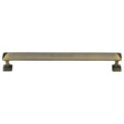 This is an image of a Heritage Brass - Cabinet Pull Pyramid Design 203mm CTC Antique Brass Finish, c2231-203-at that is available to order from T.H Wiggans Ironmongery in Kendal.