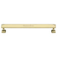 This is an image of a Heritage Brass - Cabinet Pull Pyramid Design 203mm CTC Polished Brass Finish, c2231-203-pb that is available to order from T.H Wiggans Ironmongery in Kendal.