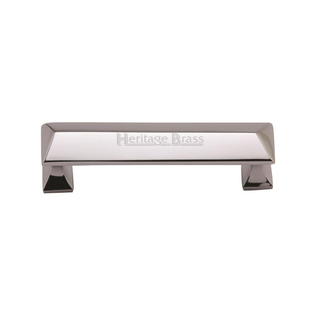 This is an image of a Heritage Brass - Cabinet Pull Pyramid Design 96mm CTC Polished Chrome Finish, c2231-96-pc that is available to order from T.H Wiggans Ironmongery in Kendal.