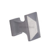 This is an image of a Heritage Brass - Cabinet Knob Pyramid Design 35mm Satin Chrome Finish, c2232-sc that is available to order from T.H Wiggans Ironmongery in Kendal.