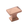 This is an image of a Heritage Brass - Cabinet Knob Pyramid Design 35mm Satin Rose Gold Finish, c2232-srg that is available to order from T.H Wiggans Ironmongery in Kendal.