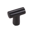 This is an image of a Heritage Brass - Cabinet Knob T Shaped 35mm Matt Black Finish, c2234-bkmt that is available to order from T.H Wiggans Ironmongery in Kendal.