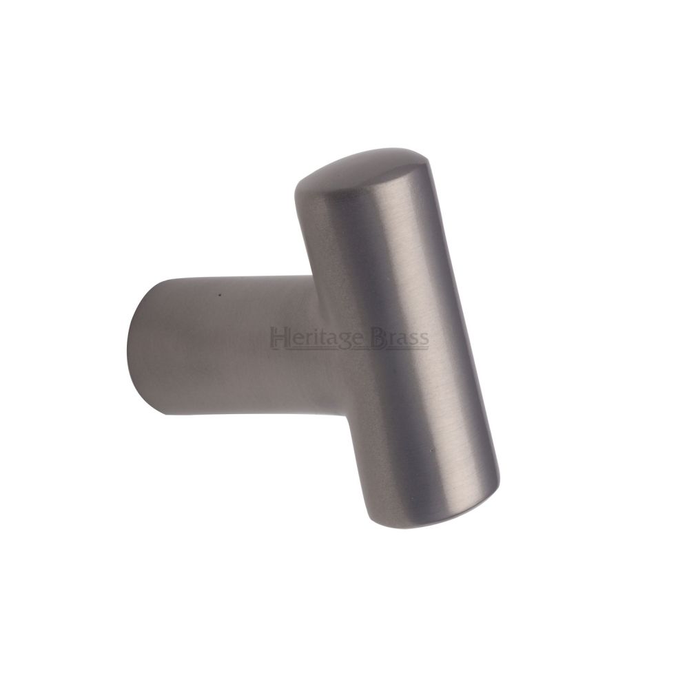 This is an image of a Heritage Brass - Cabinet Knob T Shaped 35mm Satin Nickel Finish, c2234-sn that is available to order from T.H Wiggans Ironmongery in Kendal.