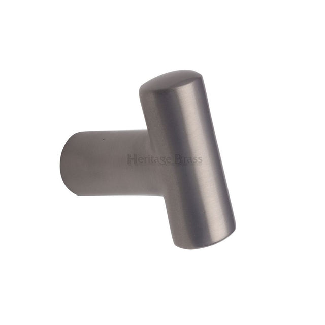 This is an image of a Heritage Brass - Cabinet Knob T Shaped 35mm Satin Nickel Finish, c2234-sn that is available to order from T.H Wiggans Ironmongery in Kendal.