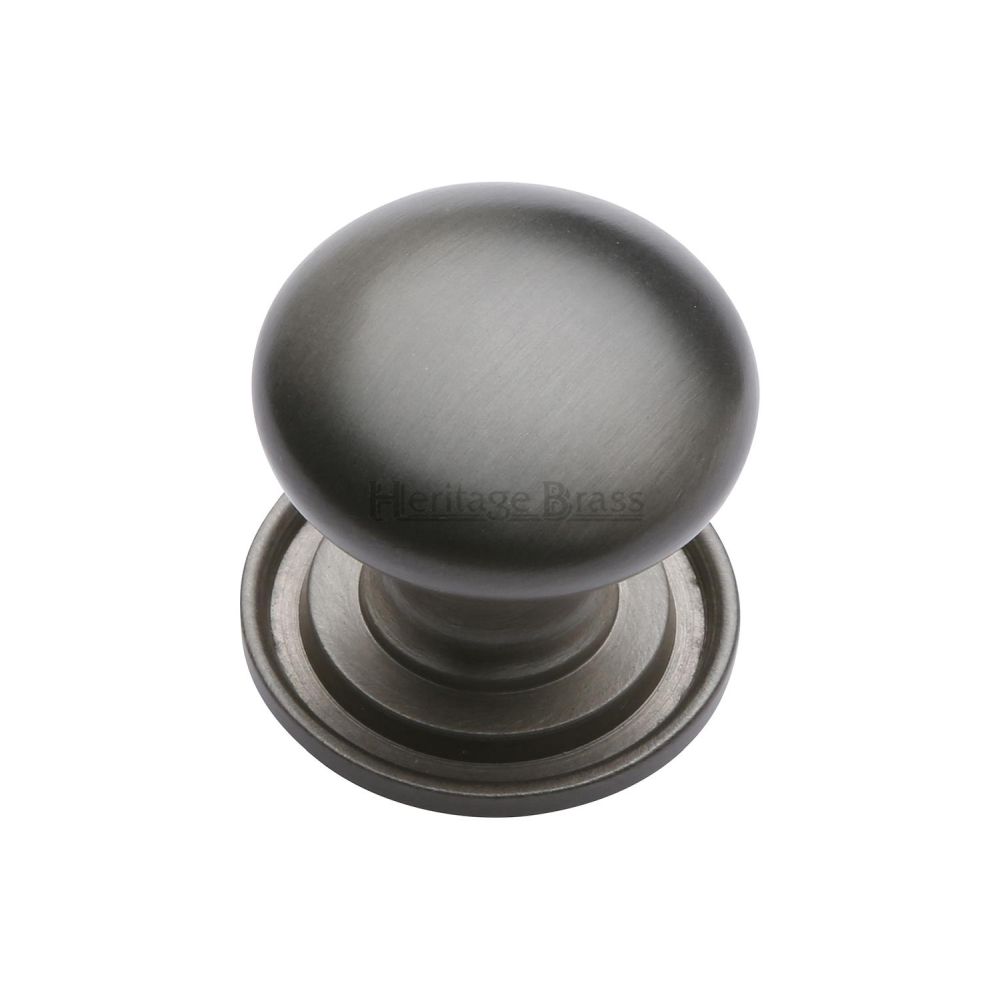 This is an image of a Heritage Brass - Cabinet Knob Victorian Round Design with base 32mm Matt Bronze, c2240-32-mb that is available to order from T.H Wiggans Ironmongery in Kendal.