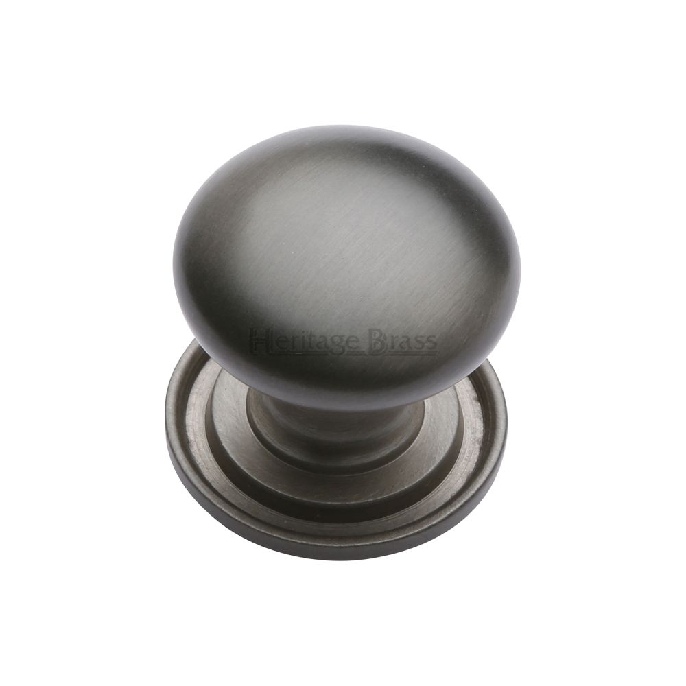This is an image of a Heritage Brass - Cabinet Knob Victorian Round Design with base 48mm Matt Bronze, c2240-48-mb that is available to order from T.H Wiggans Ironmongery in Kendal.
