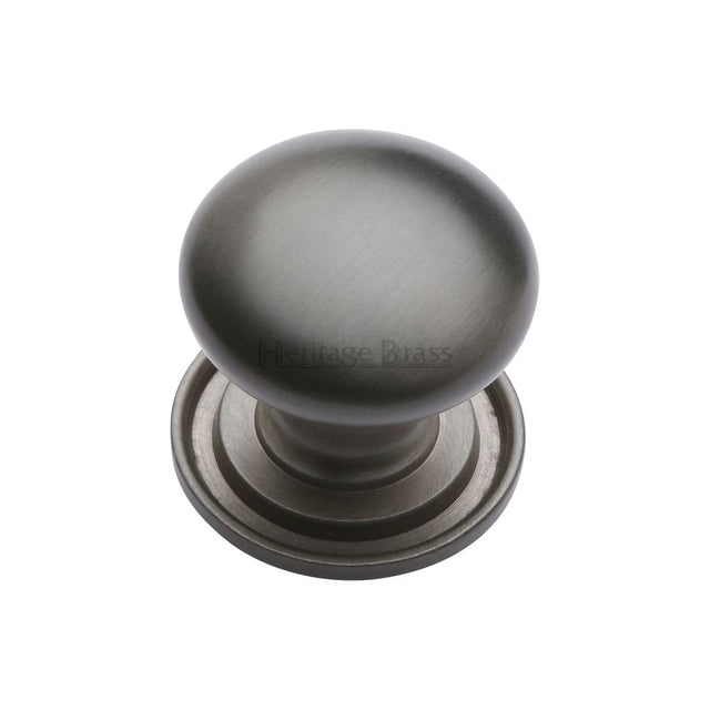 This is an image of a Heritage Brass - Cabinet Knob Victorian Round Design with base 48mm Matt Bronze, c2240-48-mb that is available to order from T.H Wiggans Ironmongery in Kendal.