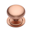 This is an image of a Heritage Brass - Cabinet Knob Victorian Round Design with base 48mm Satin Rose Go, c2240-48-srg that is available to order from T.H Wiggans Ironmongery in Kendal.