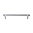 This is an image of a Heritage Brass - Cabinet Pull Industrial Design 160mm CTC Polished Chrome Finish, c2480-160-pc that is available to order from T.H Wiggans Ironmongery in Kendal.
