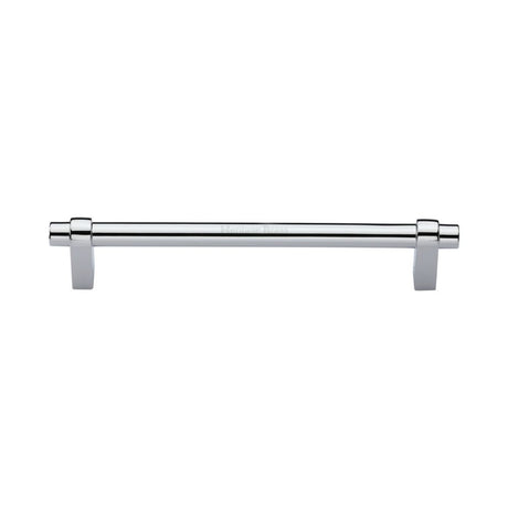This is an image of a Heritage Brass - Cabinet Pull Industrial Design 160mm CTC Polished Chrome Finish, c2480-160-pc that is available to order from T.H Wiggans Ironmongery in Kendal.