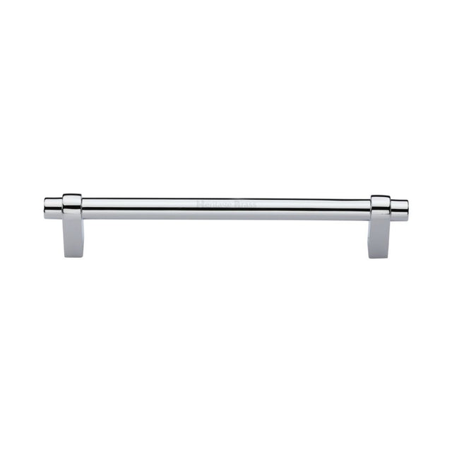 This is an image of a Heritage Brass - Cabinet Pull Industrial Design 160mm CTC Polished Chrome Finish, c2480-160-pc that is available to order from T.H Wiggans Ironmongery in Kendal.