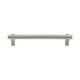 This is an image of a Heritage Brass - Cabinet Pull Industrial Design 160mm CTC Satin Nickel Finish, c2480-160-sn that is available to order from T.H Wiggans Ironmongery in Kendal.