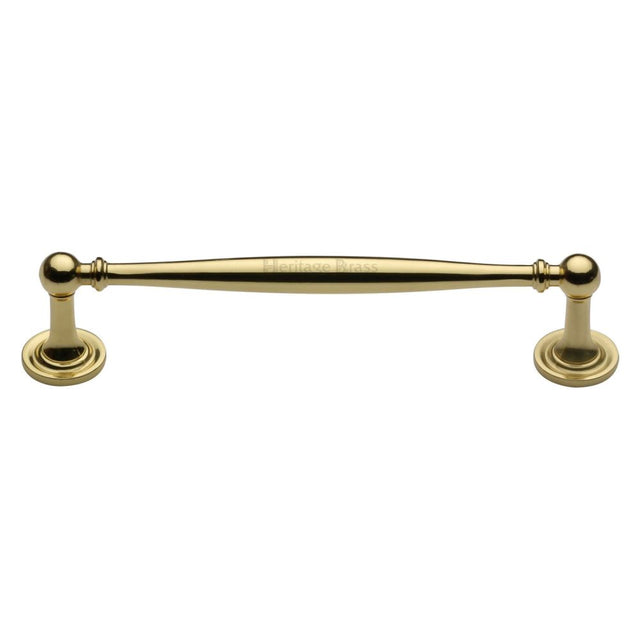 This is an image of a Heritage Brass - Cabinet Pull Colonial Design 152mm CTC Polished Brass Finish, c2533-152-pb that is available to order from T.H Wiggans Ironmongery in Kendal.