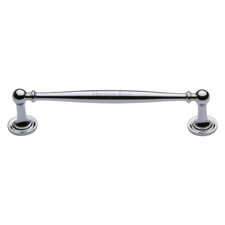 This is an image of a Heritage Brass - Cabinet Pull Colonial Design 152mm CTC Polished Chrome Finish, c2533-152-pc that is available to order from T.H Wiggans Ironmongery in Kendal.