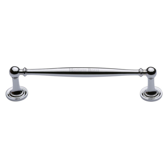 This is an image of a Heritage Brass - Cabinet Pull Colonial Design 152mm CTC Polished Chrome Finish, c2533-152-pc that is available to order from T.H Wiggans Ironmongery in Kendal.