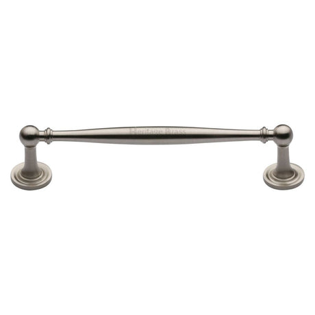 This is an image of a Heritage Brass - Cabinet Pull Colonial Design 152mm CTC Satin Nickel Finish, c2533-152-sn that is available to order from T.H Wiggans Ironmongery in Kendal.