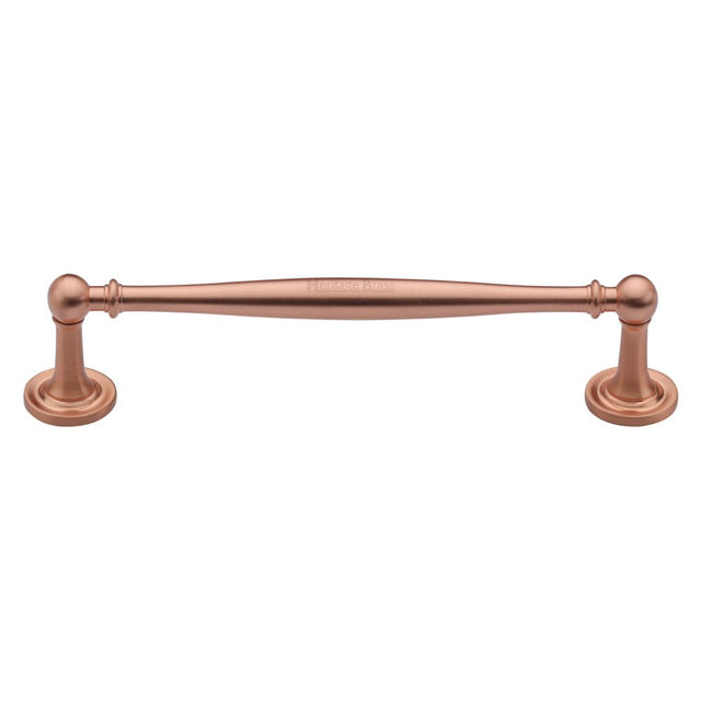 This is an image of a Heritage Brass - Cabinet Pull Colonial Design 152mm CTC Satin Rose Gold Finish, c2533-152-srg that is available to order from T.H Wiggans Ironmongery in Kendal.