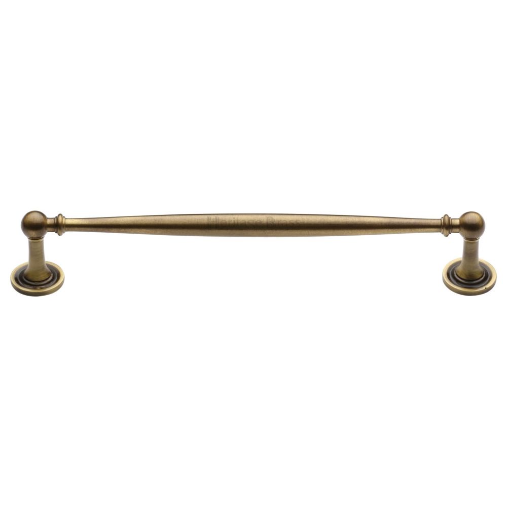 This is an image of a Heritage Brass - Cabinet Pull Colonial Design 203mm CTC Antique Brass Finish, c2533-203-at that is available to order from T.H Wiggans Ironmongery in Kendal.