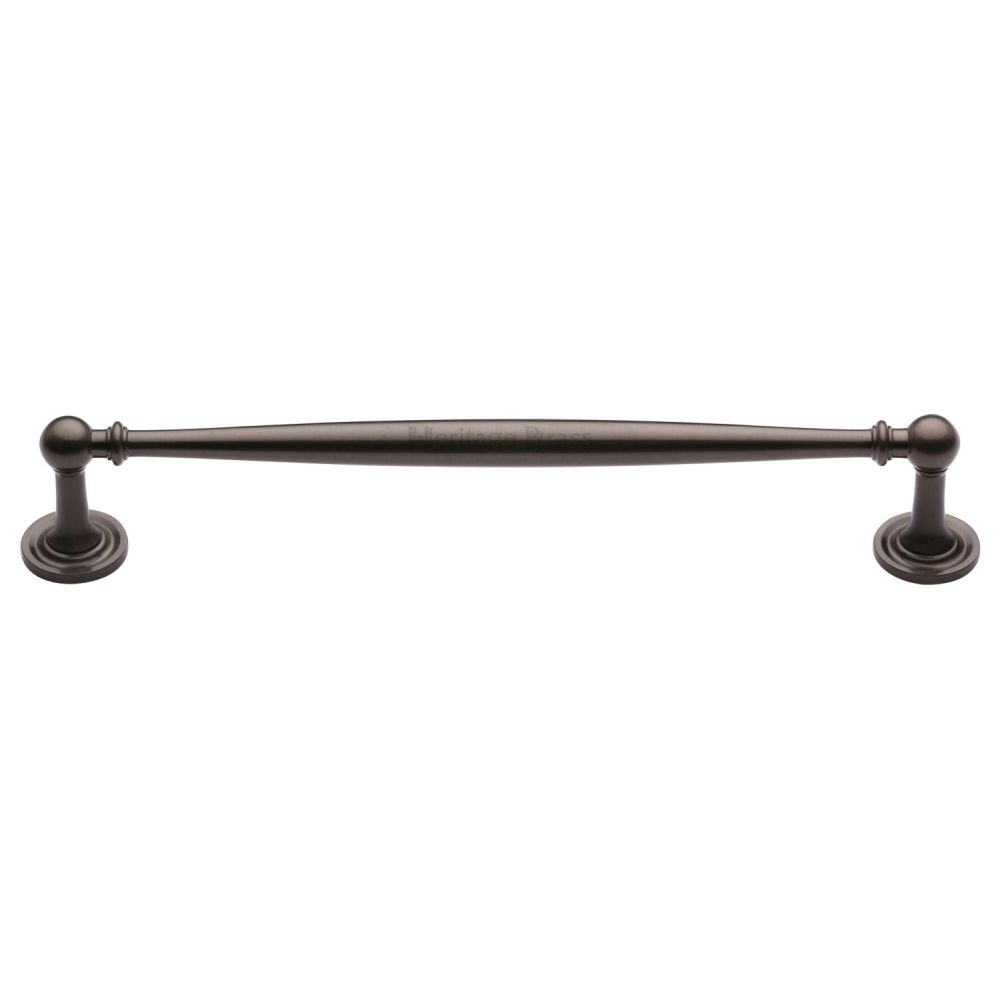 This is an image of a Heritage Brass - Cabinet Pull Colonial Design 203mm CTC Matt Bronze Finish, c2533-203-mb that is available to order from T.H Wiggans Ironmongery in Kendal.