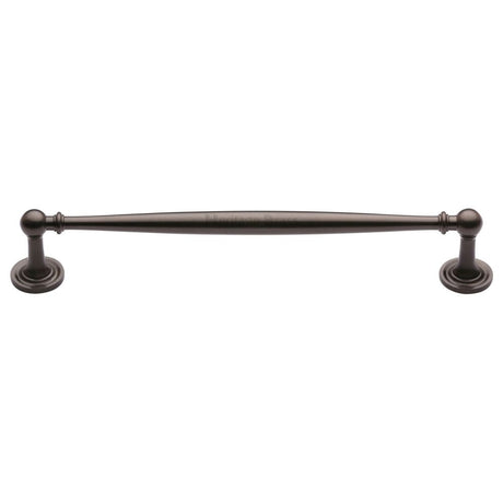 This is an image of a Heritage Brass - Cabinet Pull Colonial Design 203mm CTC Matt Bronze Finish, c2533-203-mb that is available to order from T.H Wiggans Ironmongery in Kendal.