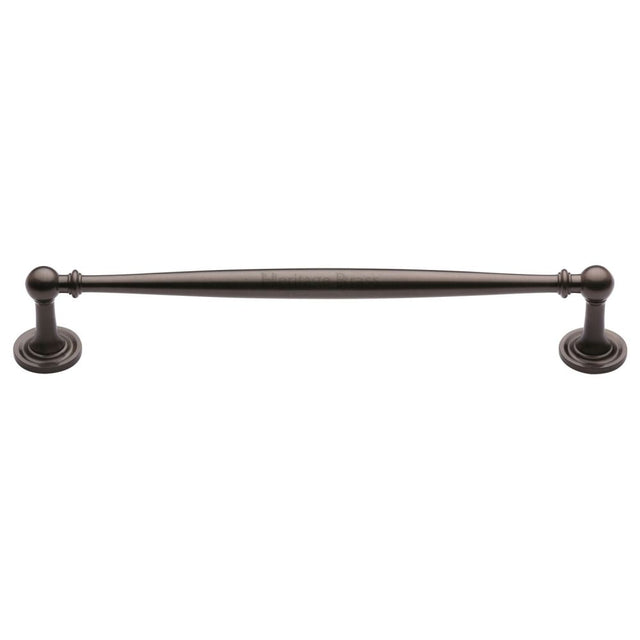 This is an image of a Heritage Brass - Cabinet Pull Colonial Design 203mm CTC Matt Bronze Finish, c2533-203-mb that is available to order from T.H Wiggans Ironmongery in Kendal.