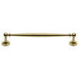 This is an image of a Heritage Brass - Cabinet Pull Colonial Design 203mm CTC Polished Brass Finish, c2533-203-pb that is available to order from T.H Wiggans Ironmongery in Kendal.