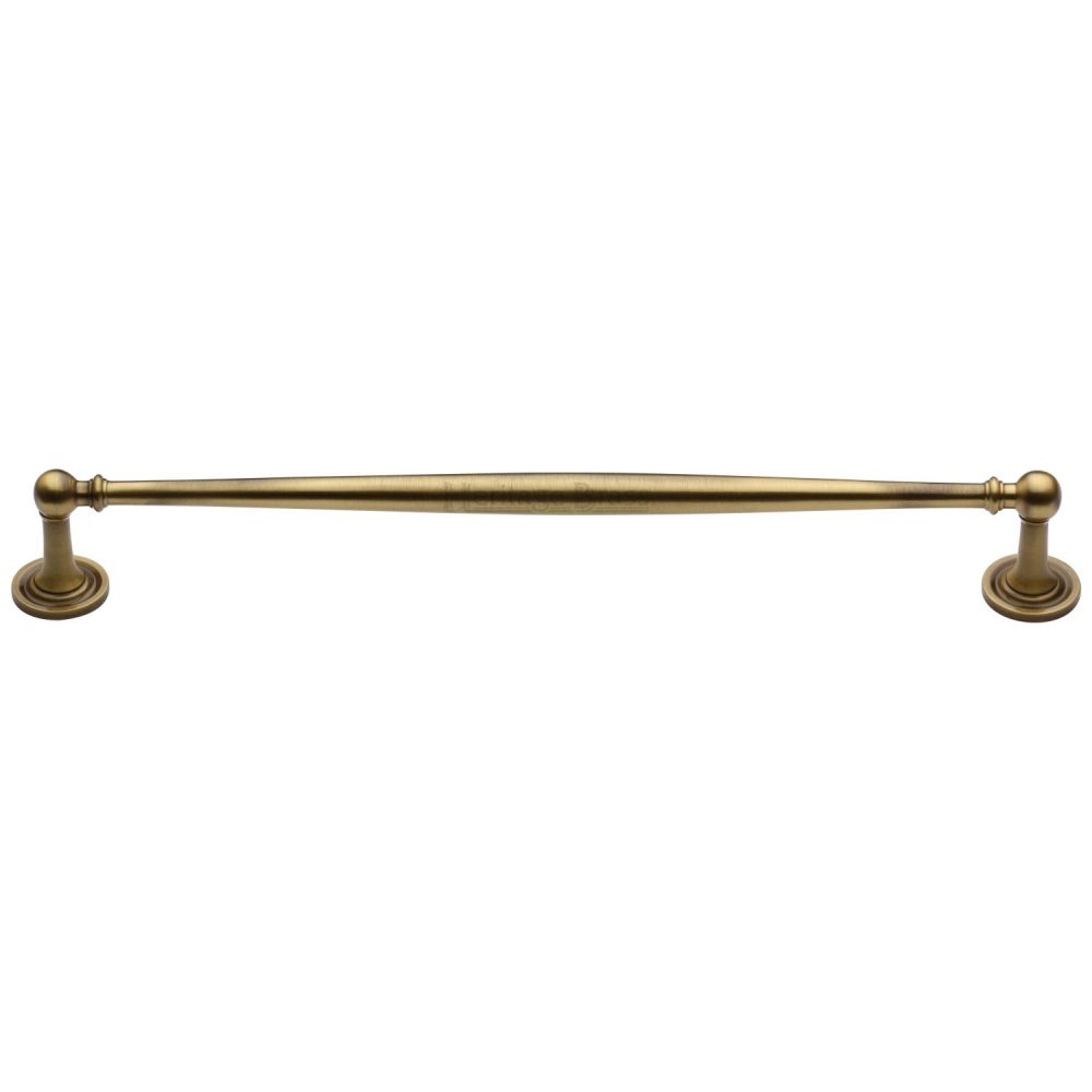 This is an image of a Heritage Brass - Cabinet Pull Colonial Design 254mm CTC Antique Brass Finish, c2533-254-at that is available to order from T.H Wiggans Ironmongery in Kendal.