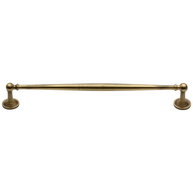 This is an image of a Heritage Brass - Cabinet Pull Colonial Design 254mm CTC Antique Brass Finish, c2533-254-at that is available to order from T.H Wiggans Ironmongery in Kendal.