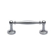 This is an image of a Heritage Brass - Cabinet Pull Colonial Design 96mm CTC Satin Chrome Finish, c2533-96-sc that is available to order from T.H Wiggans Ironmongery in Kendal.