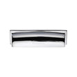 This is an image of a Heritage Brass - Drawer Cup Pull Shropshire Design 76/96mm CTC Polished Chrome Finis, c2765-96-pc that is available to order from T.H Wiggans Ironmongery in Kendal.