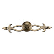 This is an image of a Heritage Brass - Cabinet Knob Oval/Backplate Design 32mm Antique Brass Finish, c3072-32-at that is available to order from T.H Wiggans Ironmongery in Kendal.