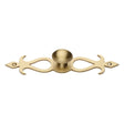 This is an image of a Heritage Brass - Cabinet Knob Oval/Backplate Design 32mm Satin Brass Finish, c3072-32-sb that is available to order from T.H Wiggans Ironmongery in Kendal.