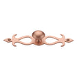 This is an image of a Heritage Brass - Cabinet Knob Oval/Backplate Design 32mm Satin Rose Gold Finish, c3072-32-srg that is available to order from T.H Wiggans Ironmongery in Kendal.