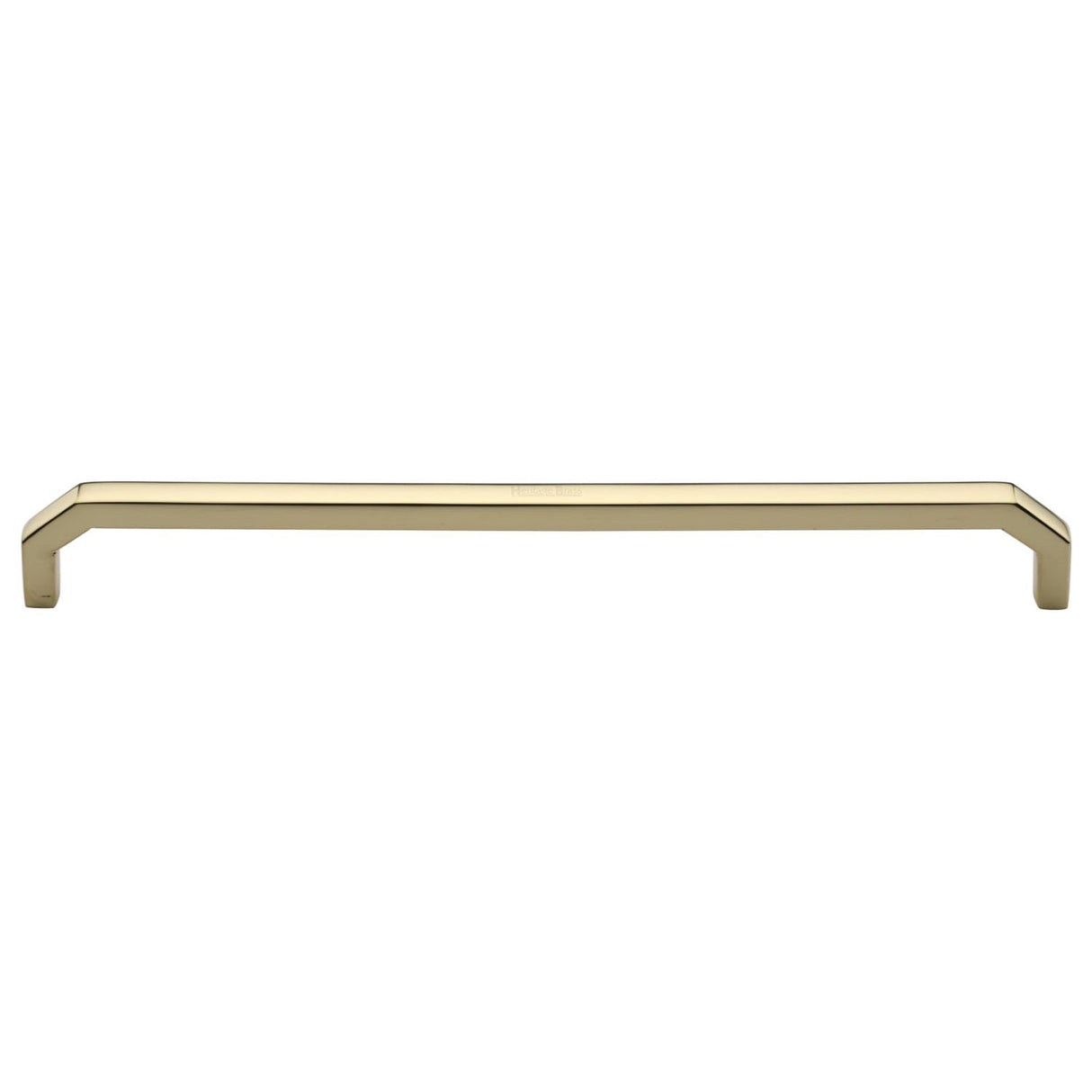 This is an image of a Heritage Brass - Cabinet Pull Hex Angular Design 254mm CTC Polished Brass Finish, c3465-254-pb that is available to order from T.H Wiggans Ironmongery in Kendal.