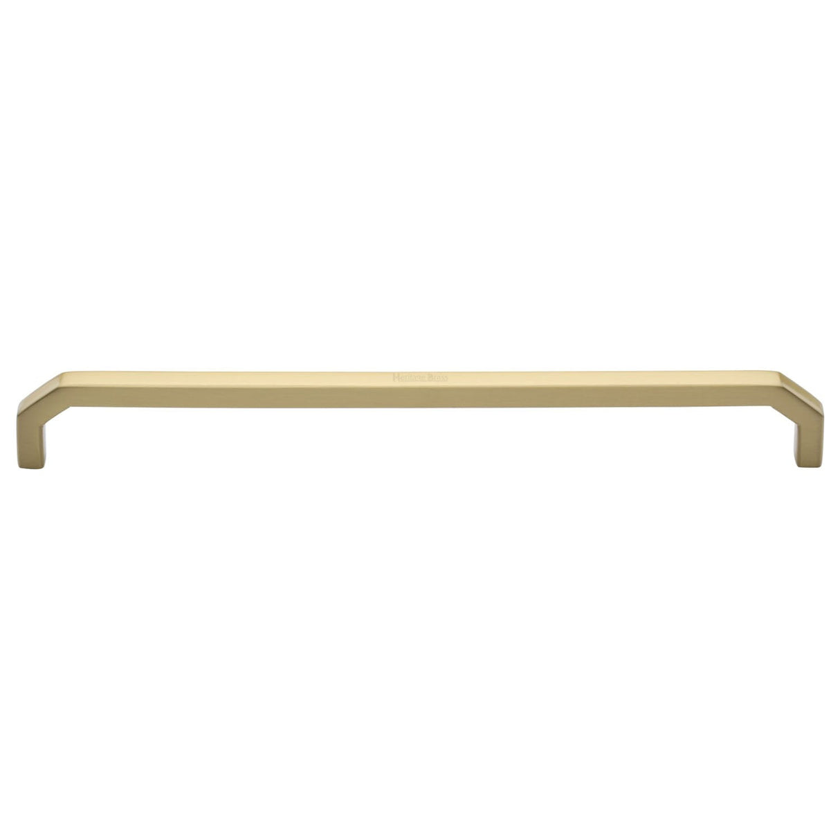 This is an image of a Heritage Brass - Cabinet Pull Hex Angular Design 254mm CTC Satin Brass Finish, c3465-254-sb that is available to order from T.H Wiggans Ironmongery in Kendal.