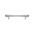 This is an image of a Heritage Brass - Cabinet Pull T-Bar Raindrop Design 128mm CTC Polished Chrome Finish, c3570-128-pc that is available to order from T.H Wiggans Ironmongery in Kendal.
