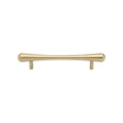 This is an image of a Heritage Brass - Cabinet Pull T-Bar Raindrop Design 128mm CTC Satin Brass Finish, c3570-128-sb that is available to order from T.H Wiggans Ironmongery in Kendal.