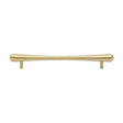 This is an image of a Heritage Brass - Cabinet Pull T-Bar Raindrop Design 192mm CTC Satin Brass Finish, c3570-192-sb that is available to order from T.H Wiggans Ironmongery in Kendal.