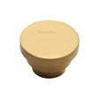 This is an image of a Heritage Brass - Cabinet Knob Round Stepped Design 32mm Satin Brass Finish, c3624-32-sb that is available to order from T.H Wiggans Ironmongery in Kendal.