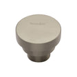 This is an image of a Heritage Brass - Cabinet Knob Round Stepped Design 32mm Satin Nickel Finish, c3624-32-sn that is available to order from T.H Wiggans Ironmongery in Kendal.
