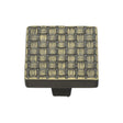 This is an image of a Heritage Brass - Cabinet Knob Square Weave Design 32mm Aged Brass Finish, c3631-32-ab that is available to order from T.H Wiggans Ironmongery in Kendal.