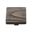 This is an image of a Heritage Brass - Cabinet Knob Square Pine Design 38mm Aged Copper Finish, c3664-38-ac that is available to order from T.H Wiggans Ironmongery in Kendal.