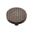 This is an image of a Heritage Brass - Cabinet Knob Round Weave Design 38mm Aged Copper Finish, c3675-38-ac that is available to order from T.H Wiggans Ironmongery in Kendal.