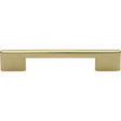This is an image of a Heritage Brass - Cabinet Pull Slim Metro Design 128mm CTC Polished Brass Finish, c3681-128-pb that is available to order from T.H Wiggans Ironmongery in Kendal.