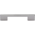 This is an image of a Heritage Brass - Cabinet Pull Slim Metro Design 128mm CTC Polished Nickel Finish, c3681-128-pnf that is available to order from T.H Wiggans Ironmongery in Kendal.