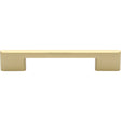 This is an image of a Heritage Brass - Cabinet Pull Slim Metro Design 128mm CTC Satin Brass Finish, c3681-128-sb that is available to order from T.H Wiggans Ironmongery in Kendal.