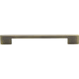 This is an image of a Heritage Brass - Cabinet Pull Slim Metro Design 192mm CTC Antique Brass Finish, c3681-192-at that is available to order from T.H Wiggans Ironmongery in Kendal.